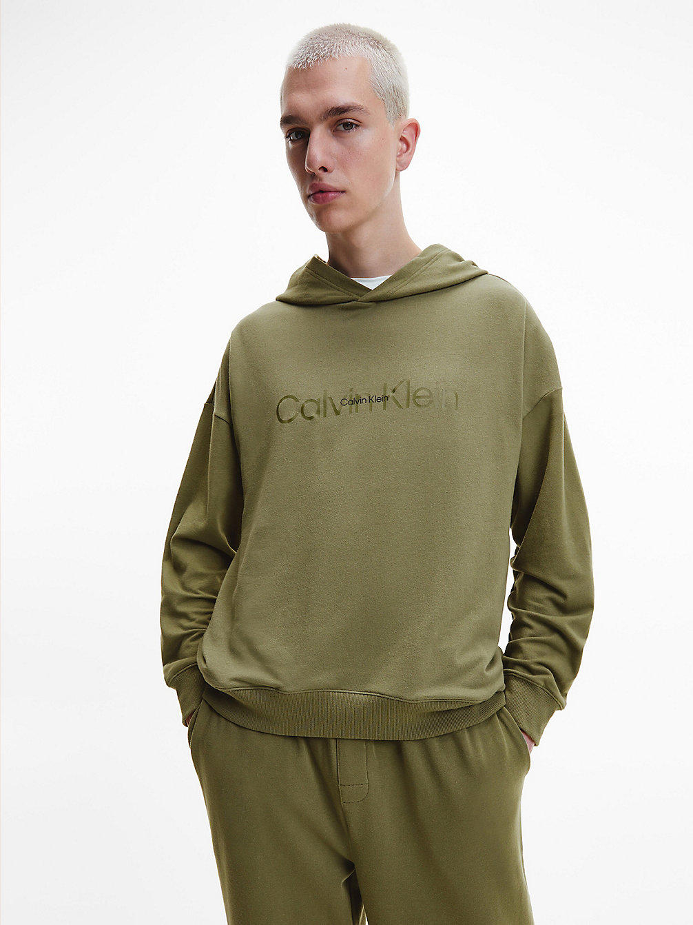 NAPA Sweat-Shirt À Capuche D'intérieur - Embossed Icon undefined hommes Calvin Klein