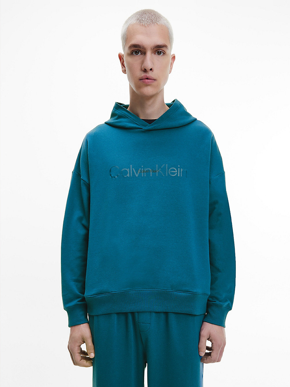 LEGION BLUE Sweat-Shirt À Capuche D'intérieur - Embossed Icon undefined hommes Calvin Klein