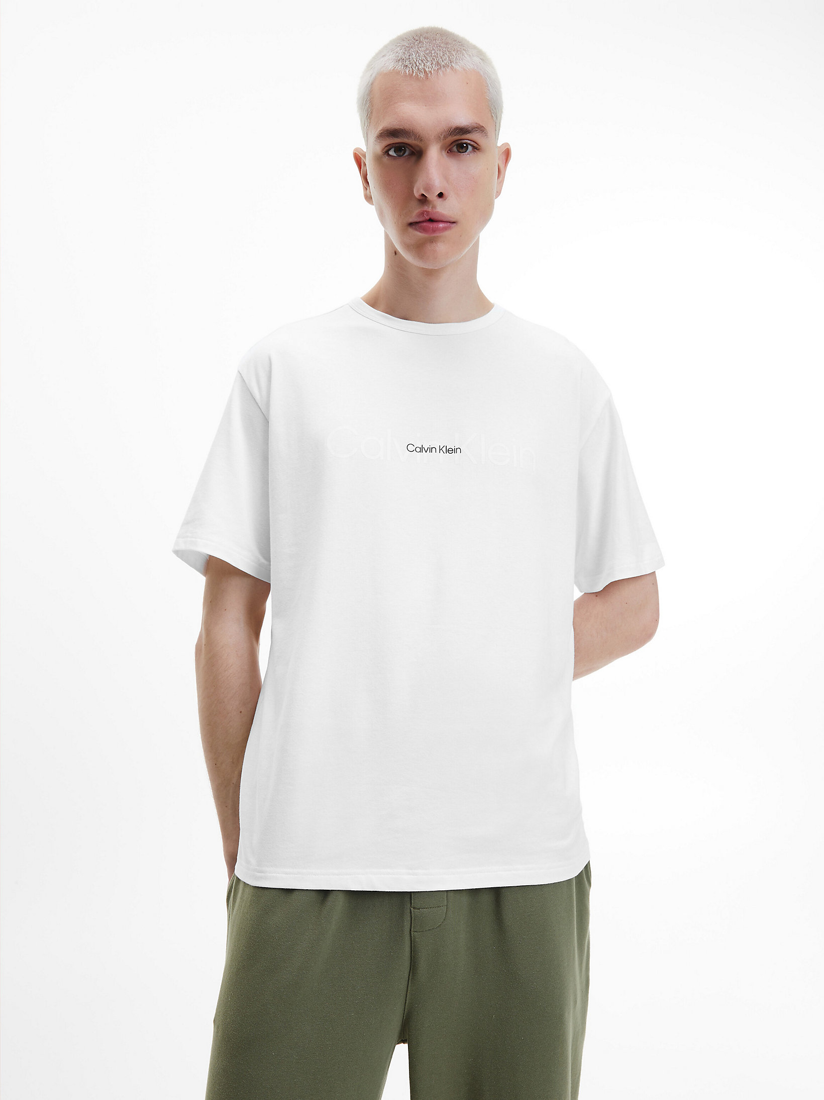 White > Lounge-T-Shirt – Embossed Icon > undefined Herren - Calvin Klein