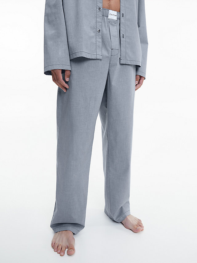 Pantalon De Pyjama - Pure Cotton > Blue Chambray Heather > undefined hommes > Calvin Klein