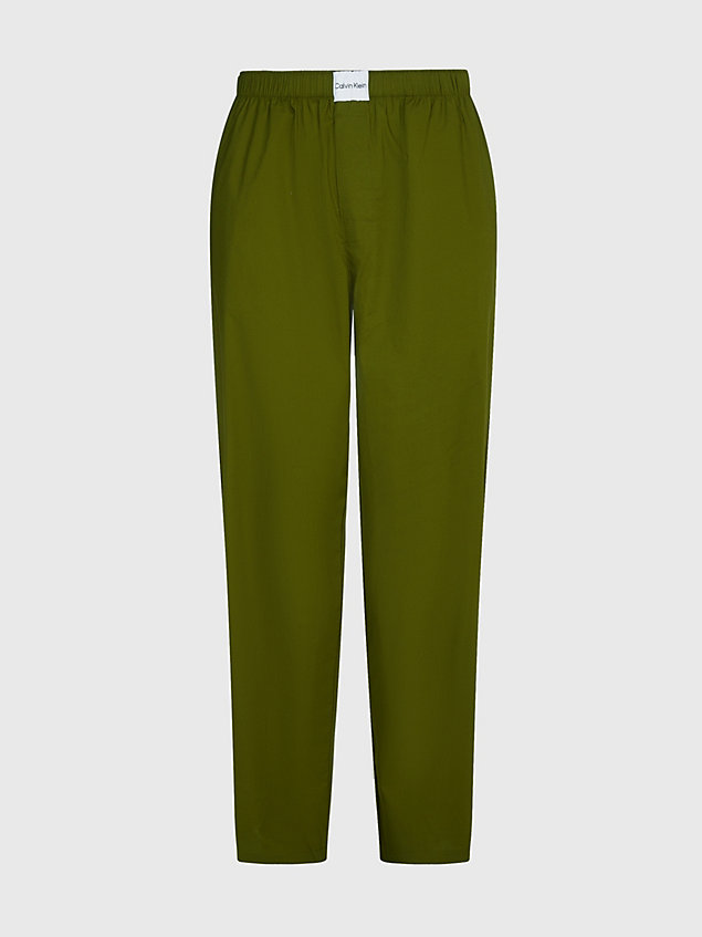 pantalón de pijama - pure cotton green de hombre calvin klein
