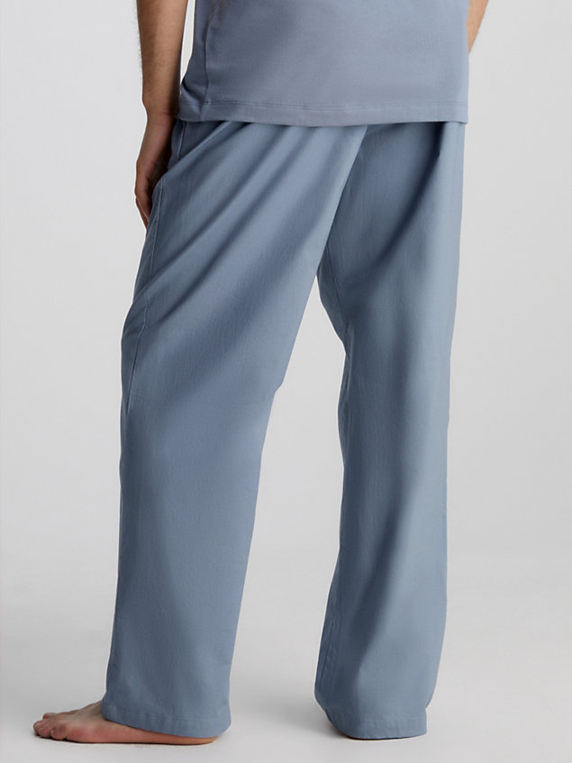 blue pyjama pants - pure cotton for men calvin klein