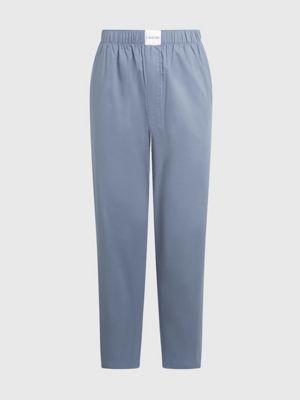 blue pyjama pants - pure cotton for men calvin klein