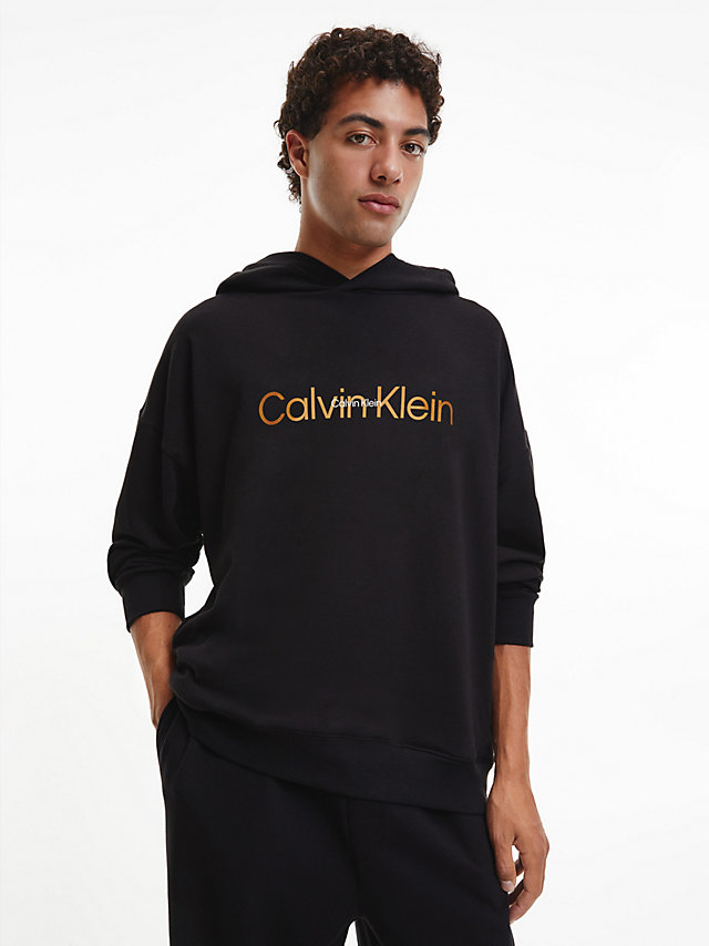 Black Lounge Hoodie - Embossed Icon undefined men Calvin Klein