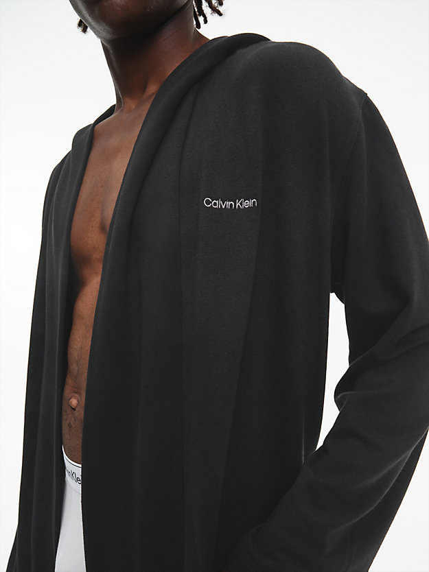 black bathrobe - modern cotton for men calvin klein