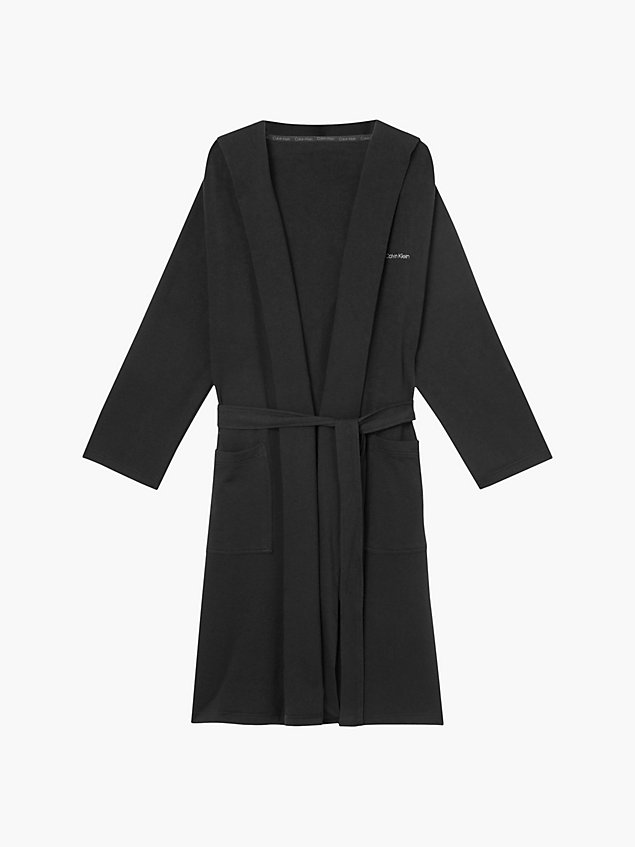 black bathrobe - modern cotton for men calvin klein