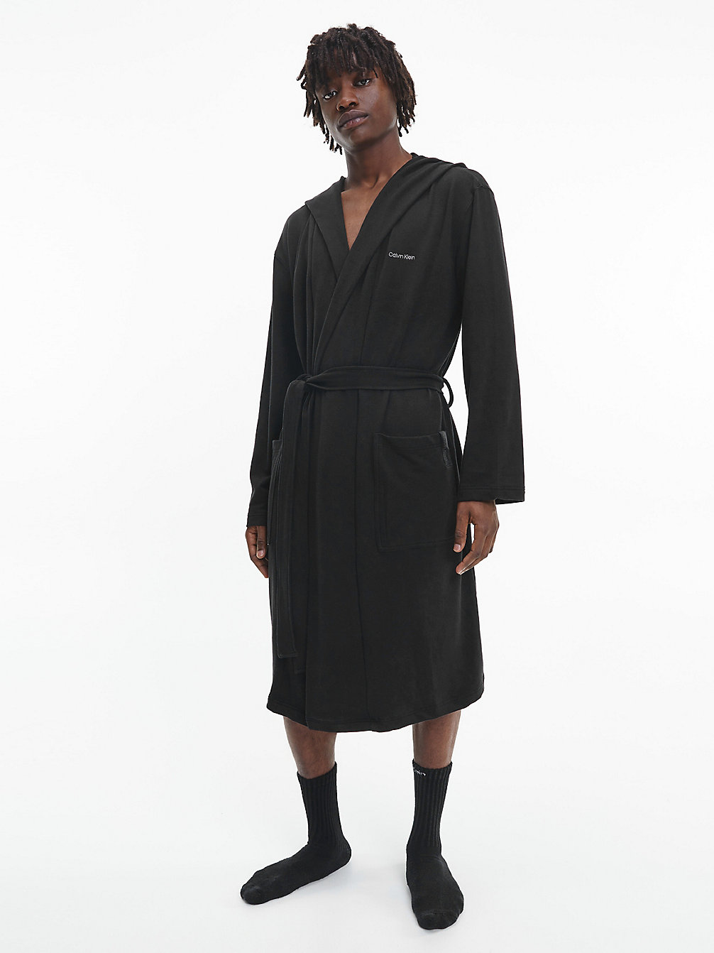BLACK Bathrobe - Modern Cotton undefined men Calvin Klein