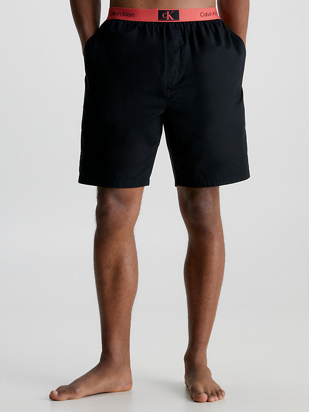 shorts de pijama de algodón orgánico - ck96 black de hombre calvin klein
