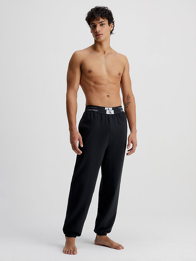 black spodnie dresowe po domu - ck96 dla mężczyźni - calvin klein