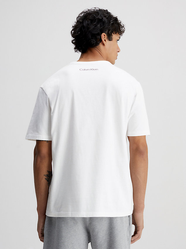 t-shirt lounge in cotone biologico - ck96 white da uomo calvin klein
