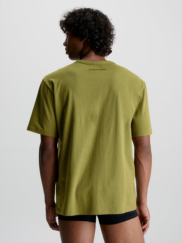 green lounge t-shirt aus bio-baumwolle - ck96 für herren - calvin klein