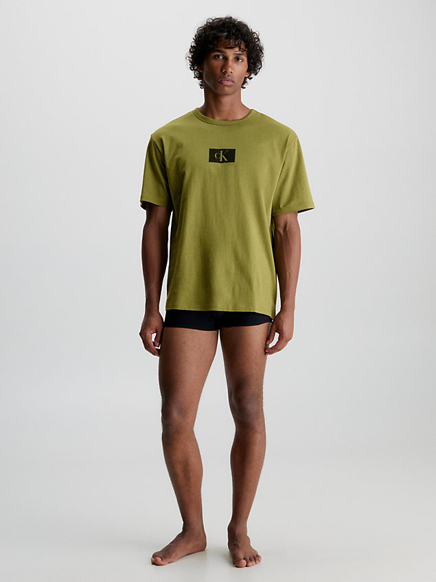 green lounge t-shirt aus bio-baumwolle - ck96 für herren - calvin klein