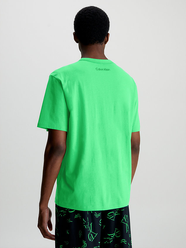 t-shirt d’intérieur unisexe en coton bio - ck96 green pour hommes calvin klein
