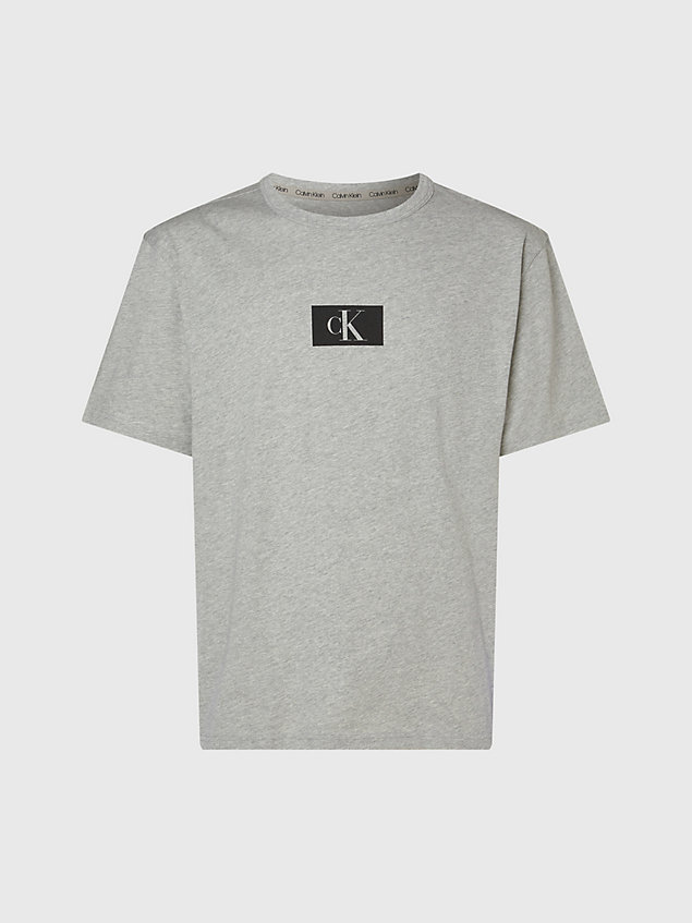 grey organic cotton lounge t-shirt - ck96 for men calvin klein