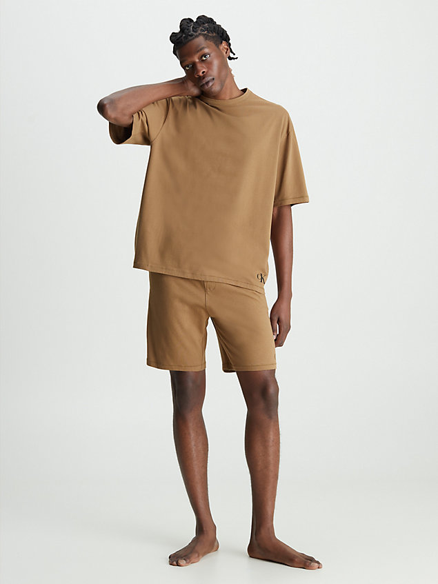 t-shirt lounge - flex fit brown da uomo calvin klein