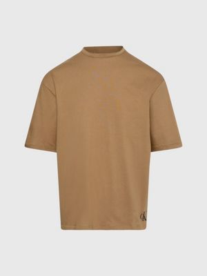 camiseta de estar por casa - flex fit brown de hombre calvin klein