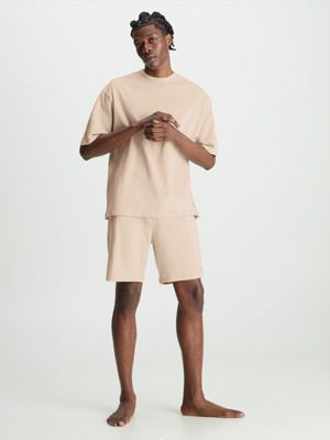 shorts de estar por casa - flex fit beige de hombre calvin klein