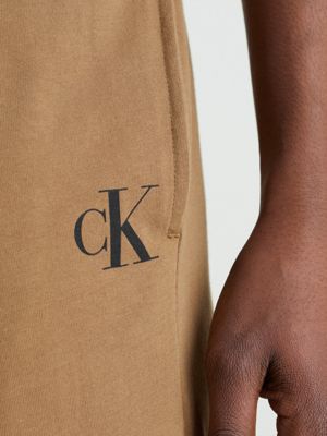 pantalón de chándal de estar por casa - flex fit brown de hombre calvin klein