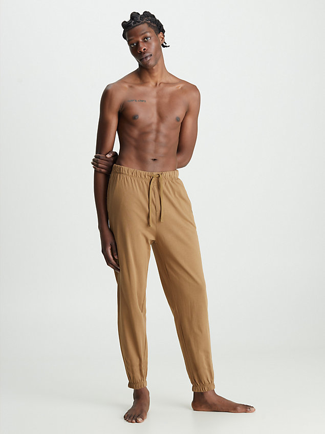 pantaloni della tuta lounge - flex fit brown da uomo calvin klein