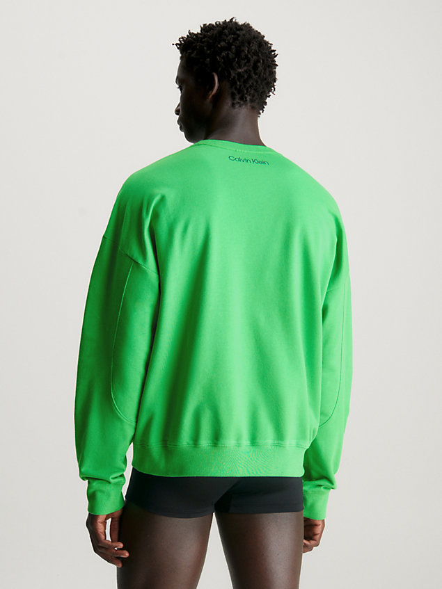 green lounge sweatshirt - ck96 voor heren - calvin klein
