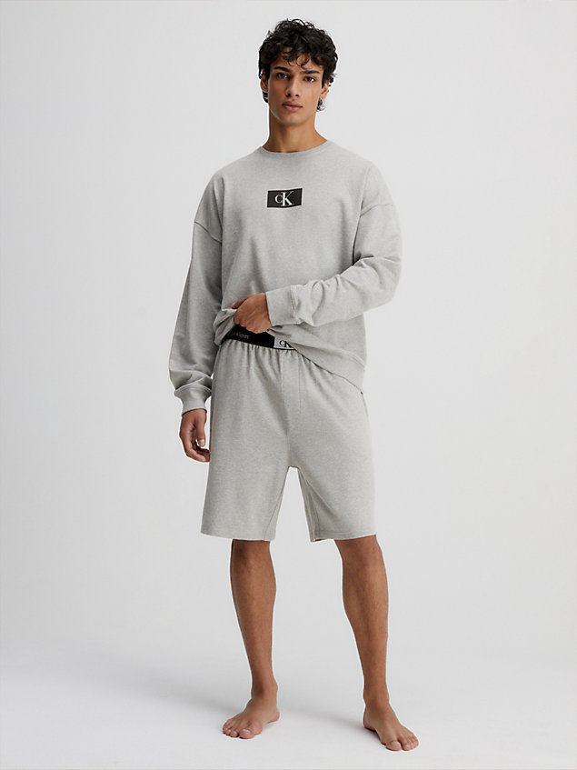grey lounge-sweatshirt - ck96 für herren - calvin klein