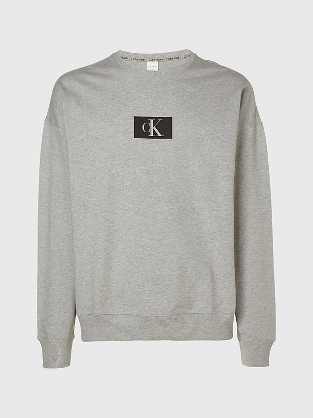 grey lounge sweatshirt - ck96 for men calvin klein