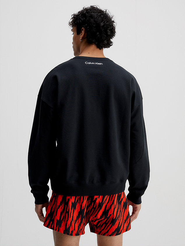black lounge-sweatshirt - ck96 für herren - calvin klein