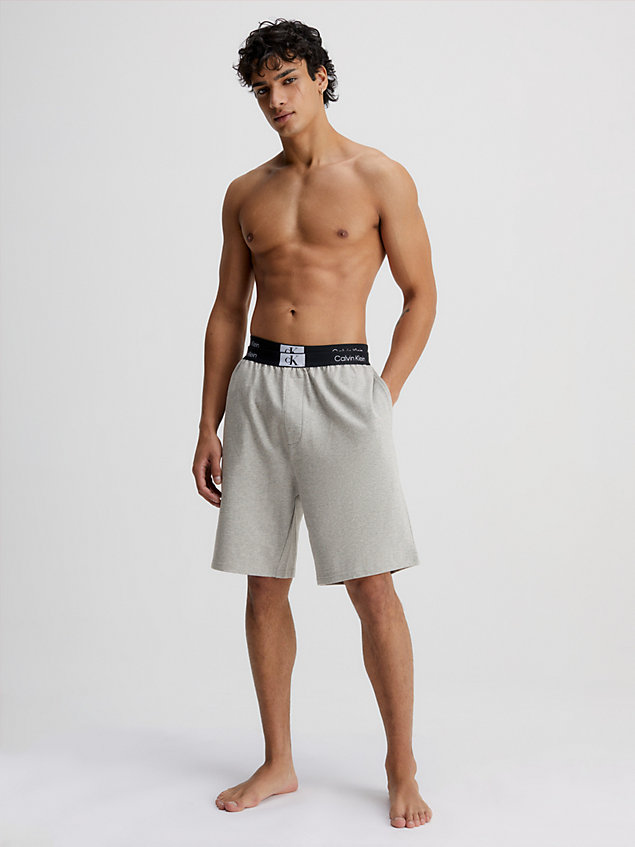 grey pyjama shorts - ck96 for men calvin klein