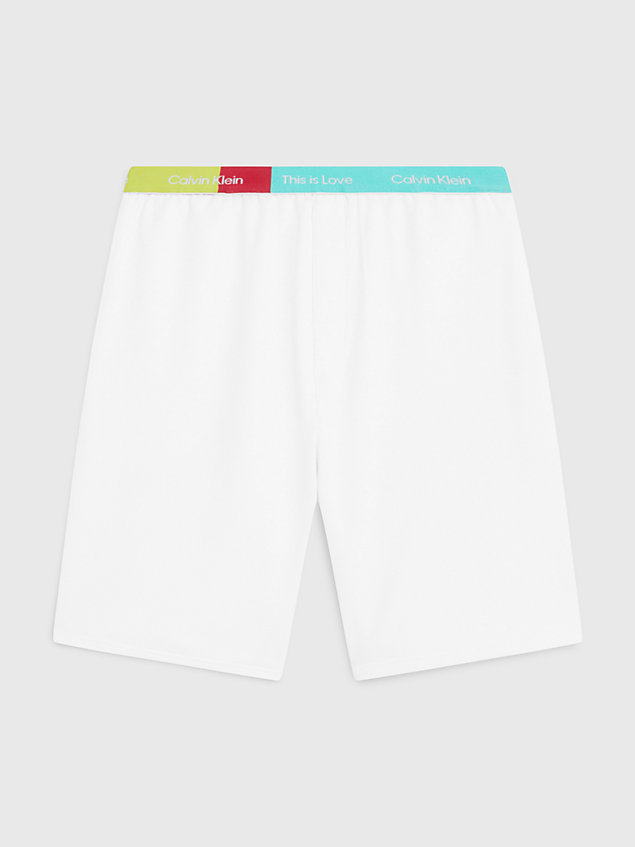 white pyjama shorts - pride for men calvin klein