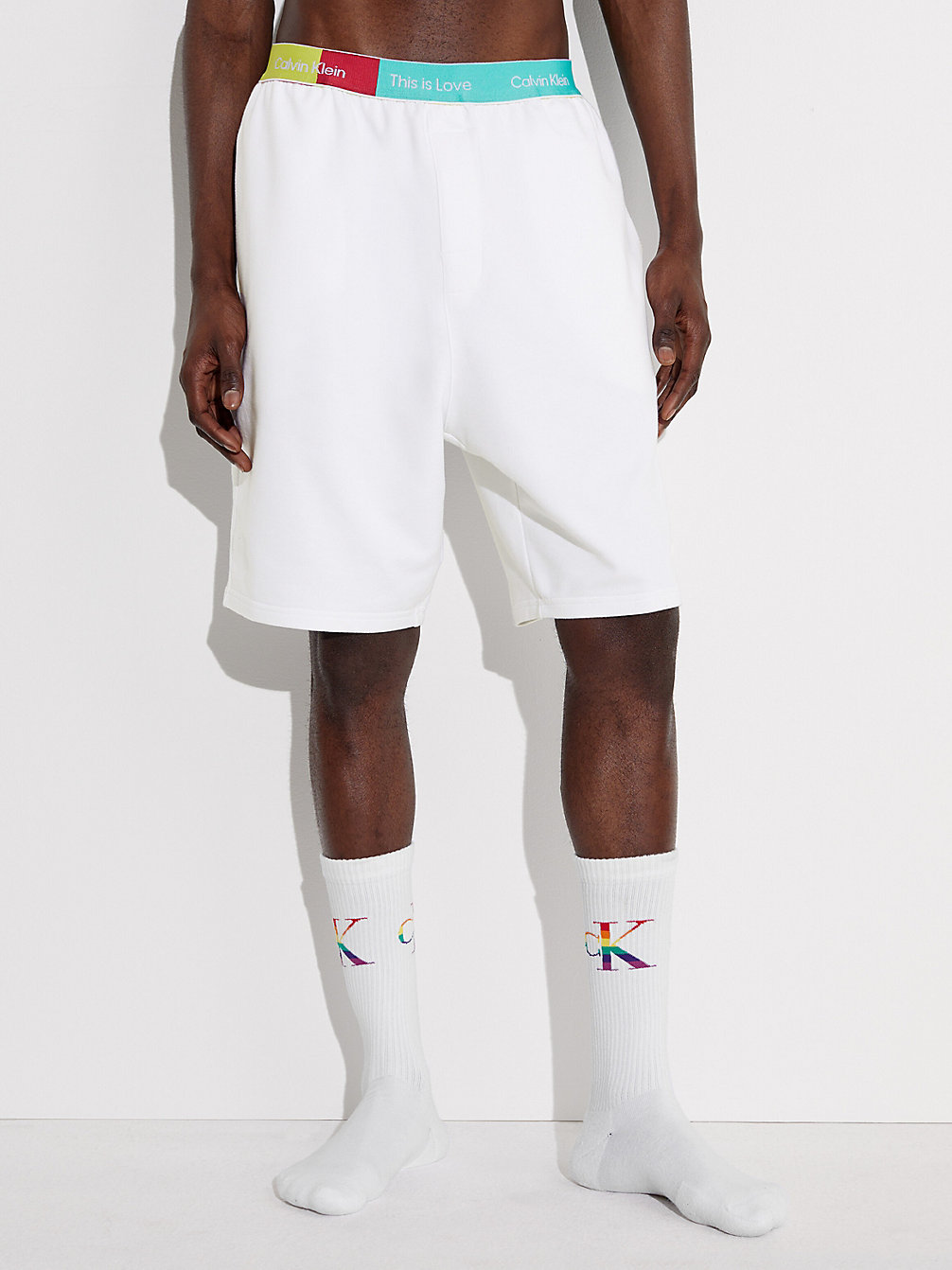WHITE Pyjama Shorts - Pride undefined men Calvin Klein