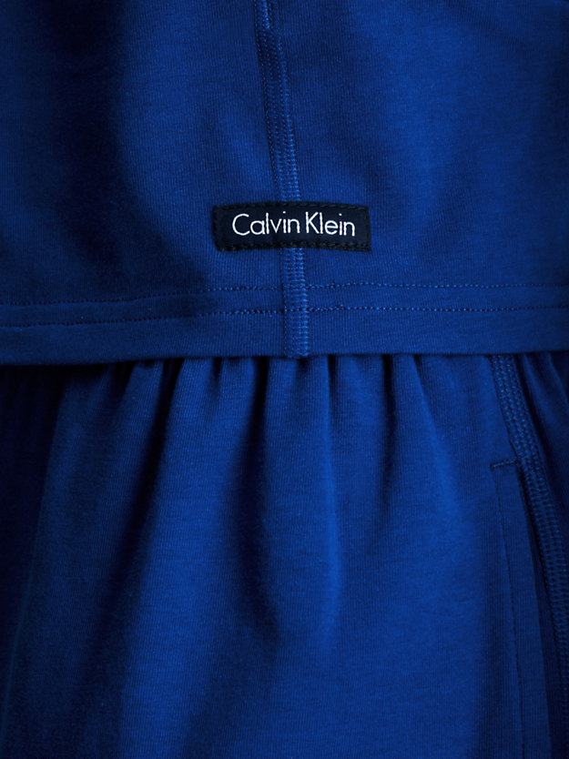 midnight blue pyjama top - cotton stretch for men calvin klein