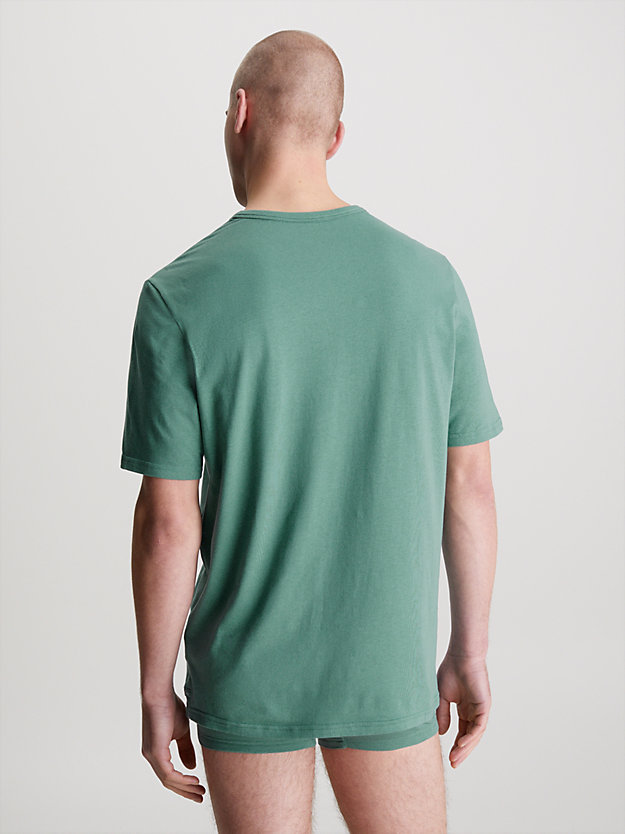 sagebush green pyjama top - cotton stretch for men calvin klein