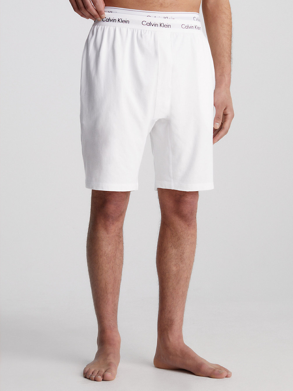 WHITE Pyjama Shorts - Cotton Stretch undefined men Calvin Klein