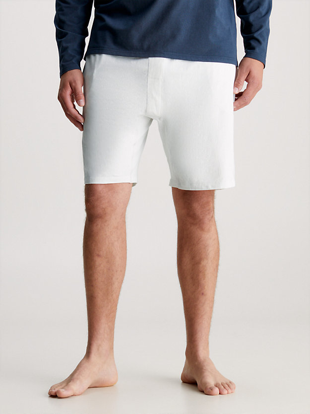 vaporous grey pyjama shorts - cotton stretch for men calvin klein