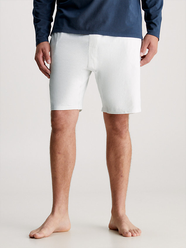 grey pyjama shorts - cotton stretch for men calvin klein