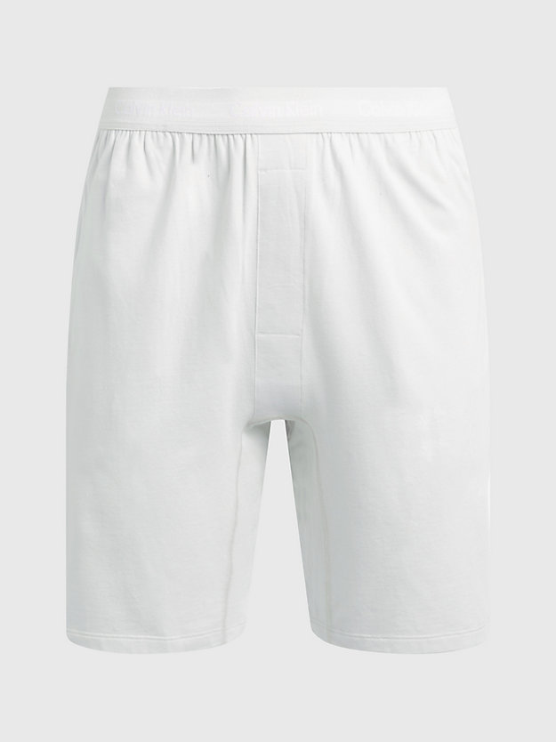 vaporous grey pyjama shorts - cotton stretch for men calvin klein
