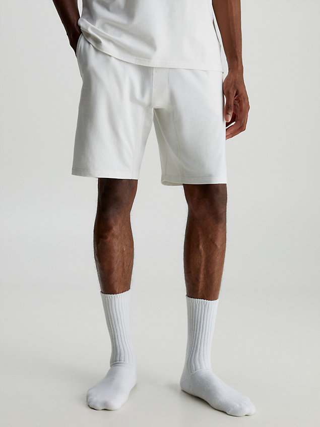 grey pyjama shorts - cotton stretch for men calvin klein
