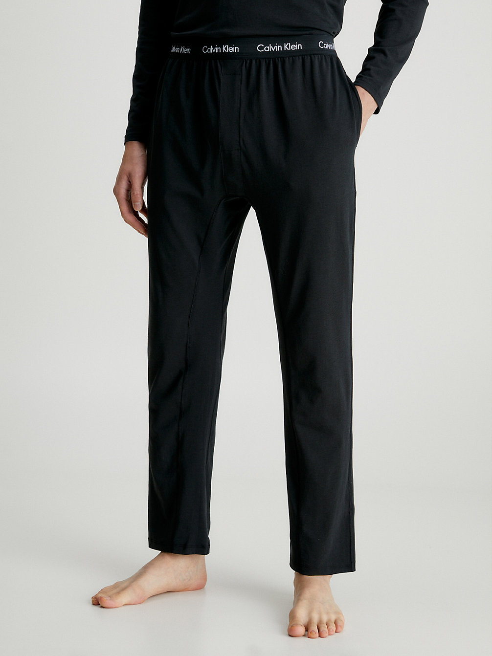 BLACK Pantalon De Pyjama - Cotton Stretch undefined hommes Calvin Klein