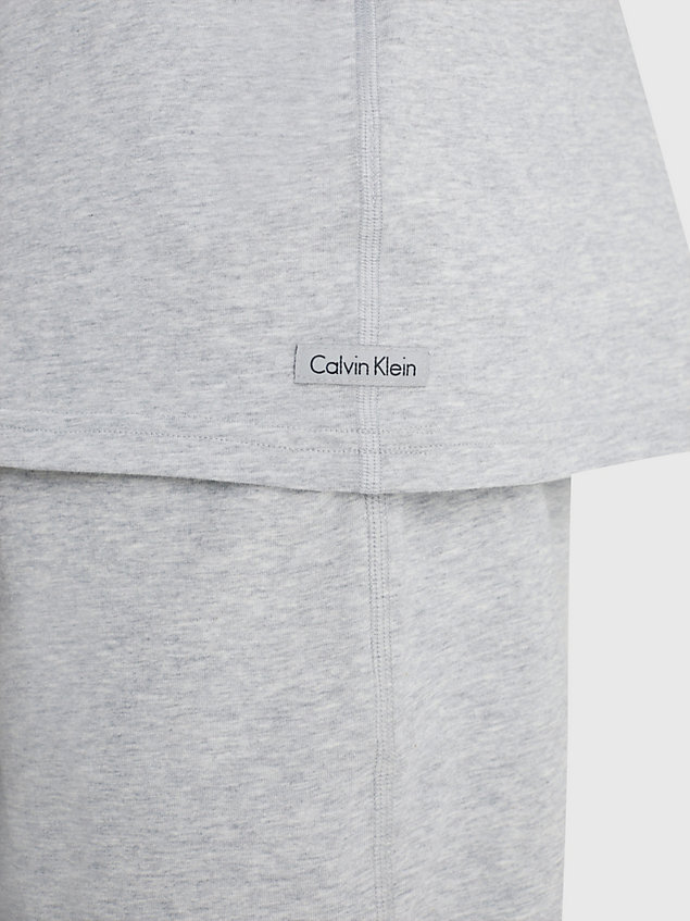 grey shorts pyjama set - cotton stretch for men calvin klein