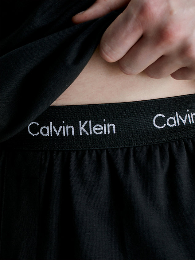 black shorts pyjama set - cotton stretch for men calvin klein