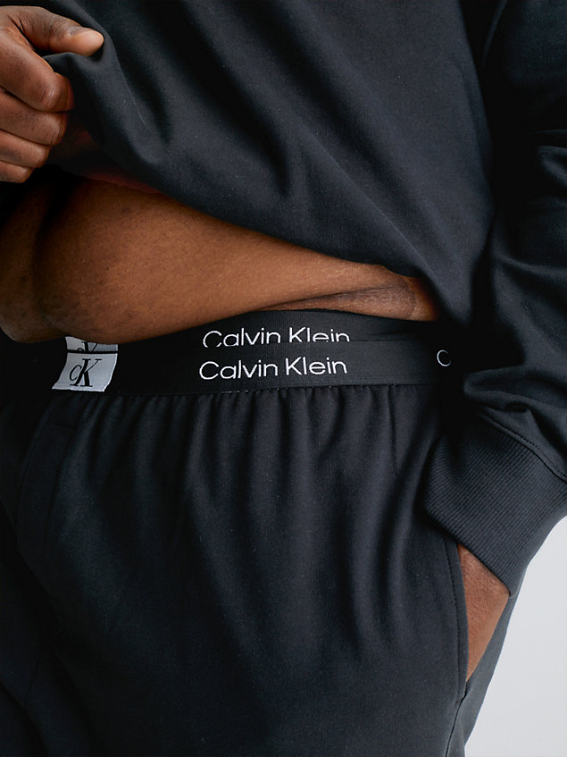 black plus size lounge joggers - ck96 for men calvin klein