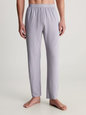 Calvin Klein Straight Leg Cotton Lounge Pants in Black