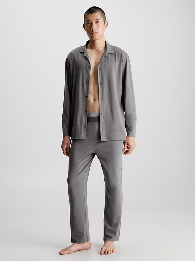 pantalon de pyjama - ck black grey pour hommes calvin klein