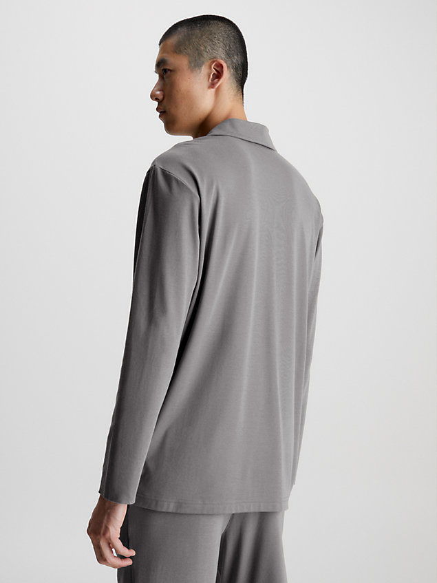 grey pyjama-top - ck black für herren - calvin klein