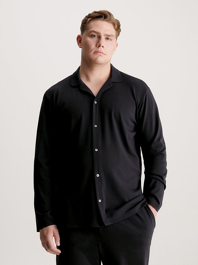 black pyjama-top - ck black für herren - calvin klein
