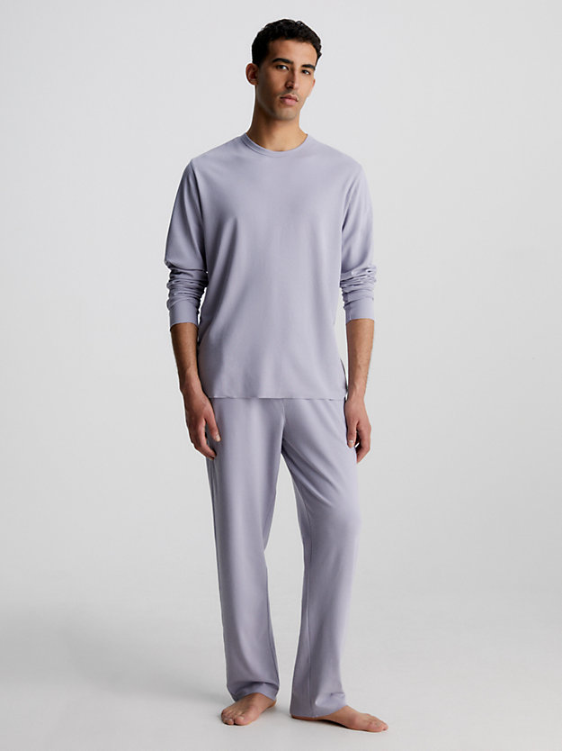 dapple grey pyjama-top - ck black für herren - calvin klein