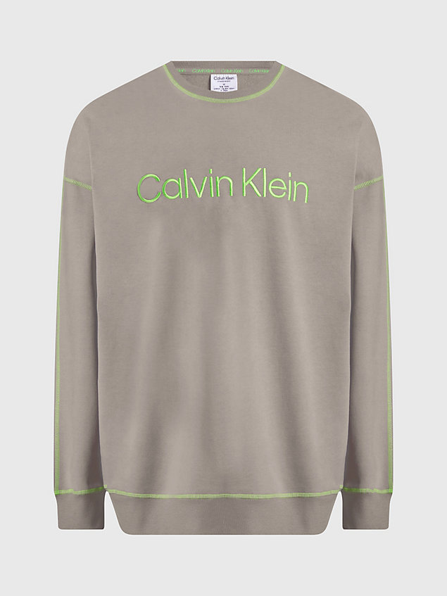 grey lounge sweatshirt - future shift for men calvin klein