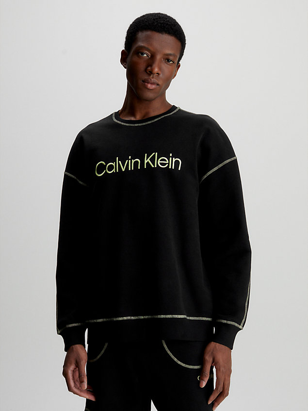 black lounge sweatshirt - future shift for men calvin klein