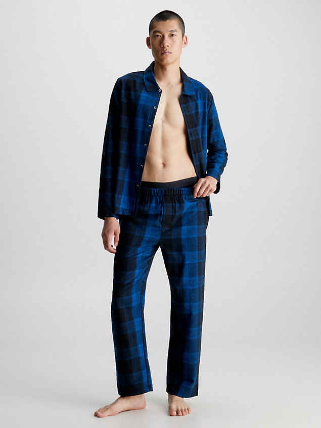 pantalon de pyjama en flanelle black pour hommes calvin klein