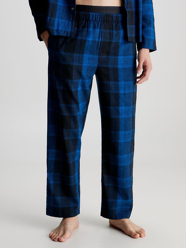 pantalon de pyjama en flanelle black pour hommes calvin klein